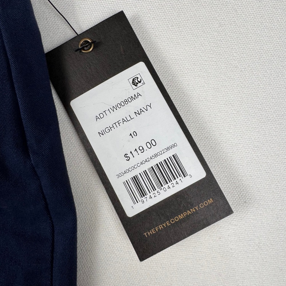 Frye Wide Leg Crop Pants Womens 10 Nightfall Navy New Raw Hem ADT1W0080MA‎ - Picture 3 of 10